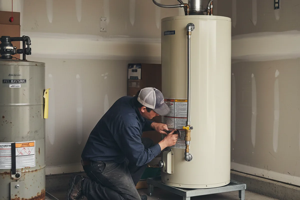 Water heater and shutoff valve replacement in Mallard
