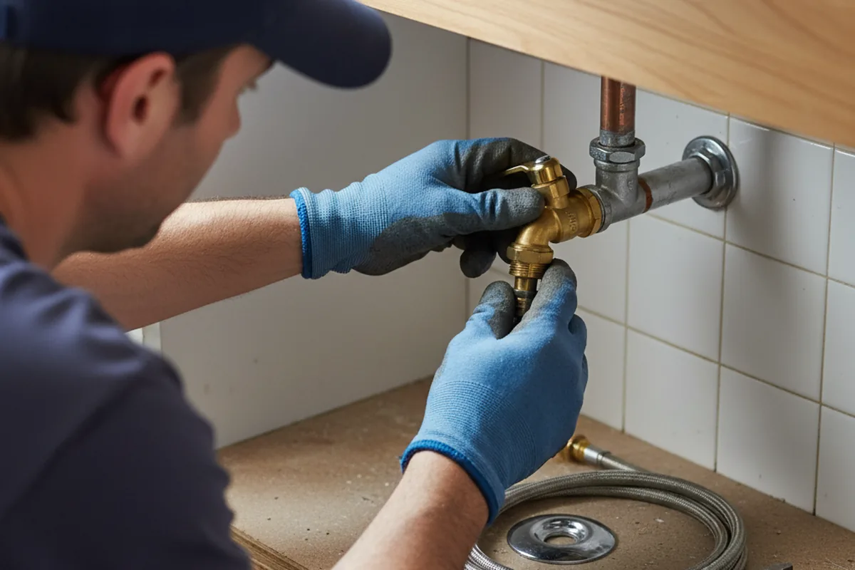 Shutoff valve and fitting work during Faucet and Fixture Repair in Mallard